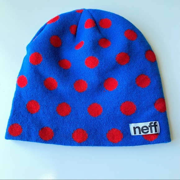 Neff Other - Neff beanie polka dot blue red NEW